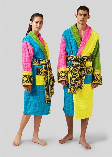 mr versace robe|Versace colorful robe.